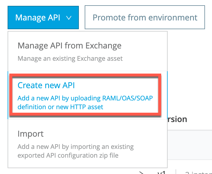 "Create new API" Option Not Available in API Manager's "Manage API