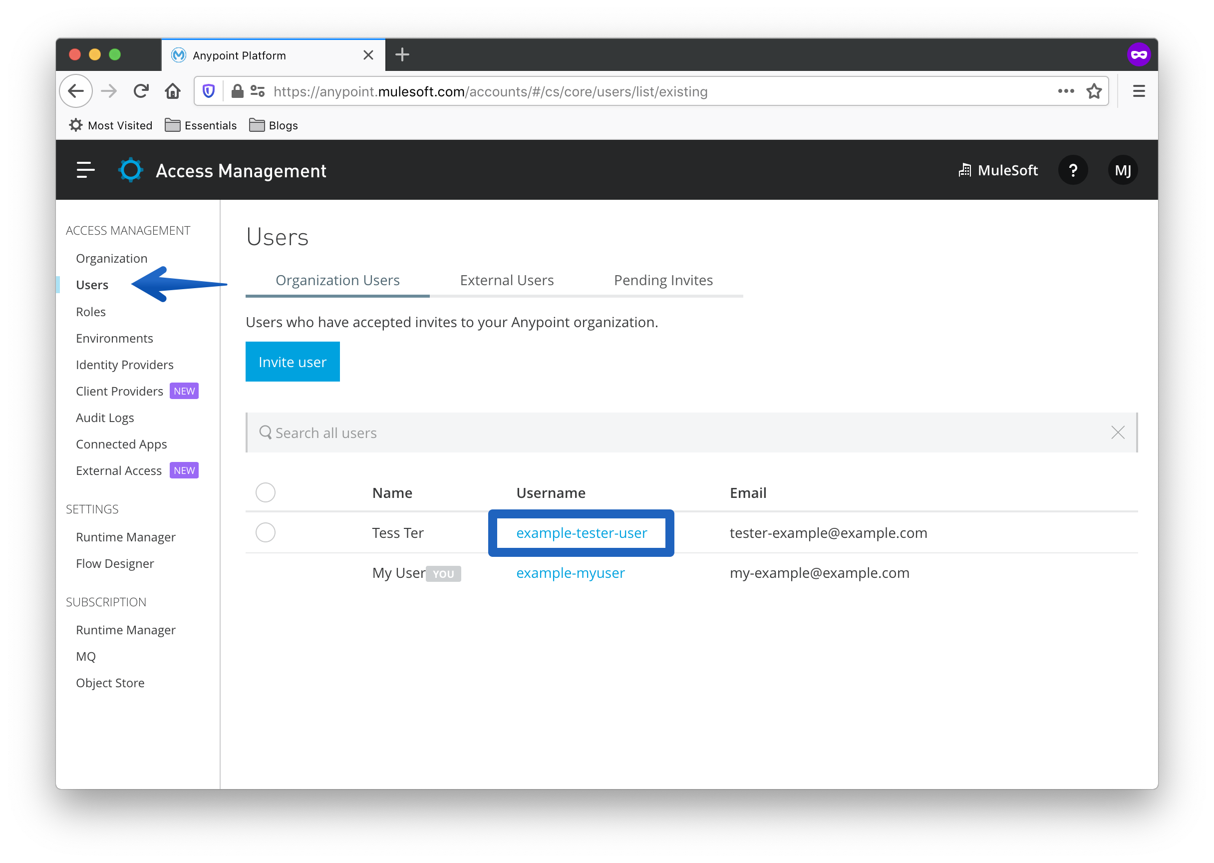 Fixing Incorrect Email Addresses For Users MuleSoft Help Center