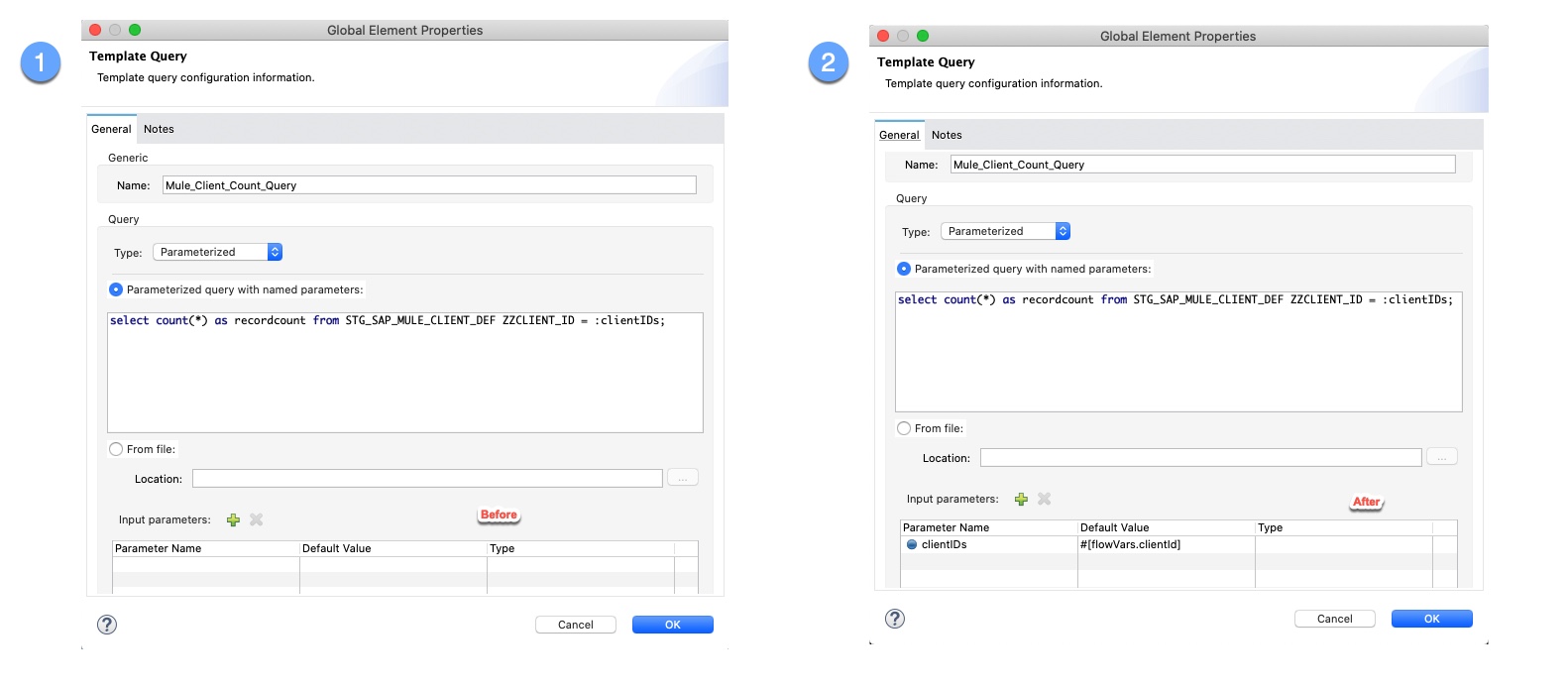 Java Lang Illegalargumentexception Parameter With Name Xxxxx Used In The Query Text Does Not Match Any Defined Query Parameter Name Defined In The Query Template Mulesoft Help Center