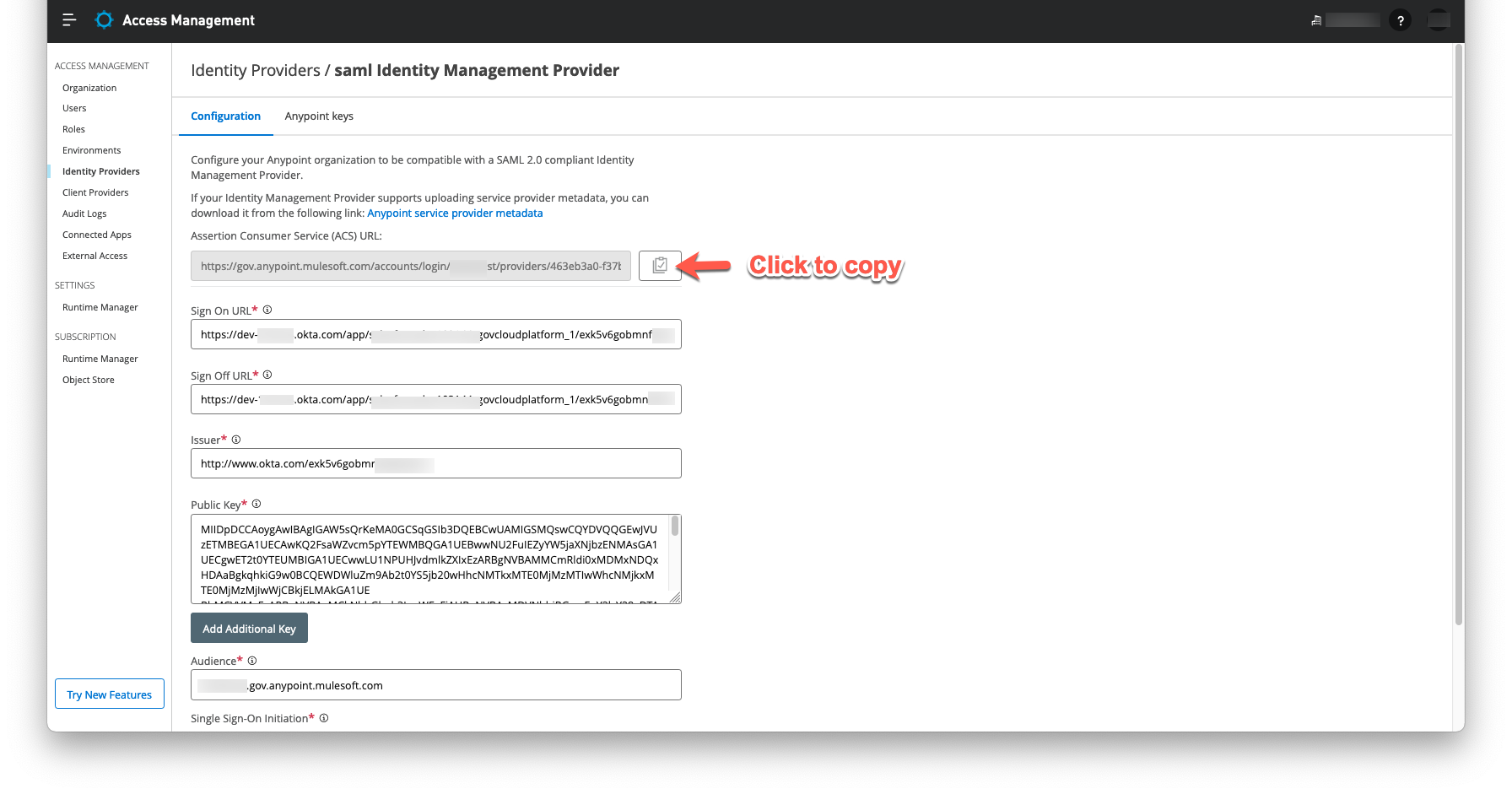 How to find the providerId for Assertion Consumer Service (ACS) URL in